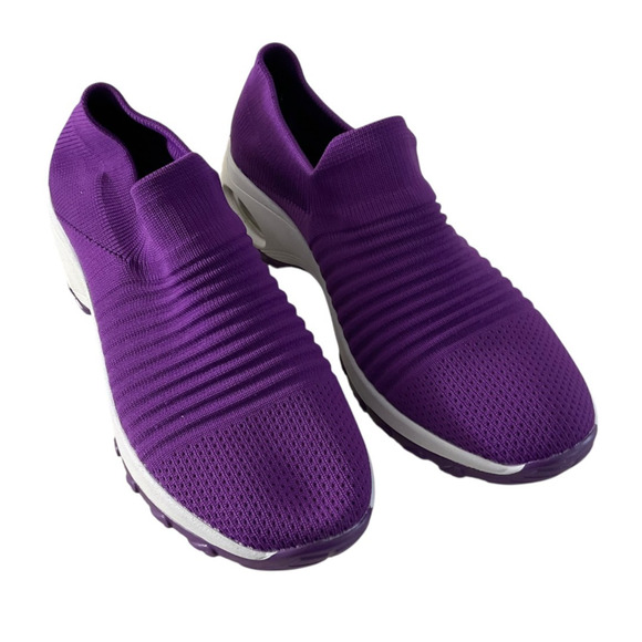 Unbranded Walking Shoes Mens 8 Purple Slip on Sneakers Non Slip - Picture 1 of 8